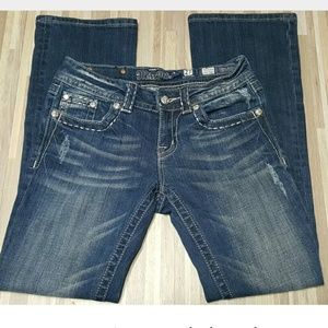 Miss Me Fleur De Lys Embellished Jeans 27